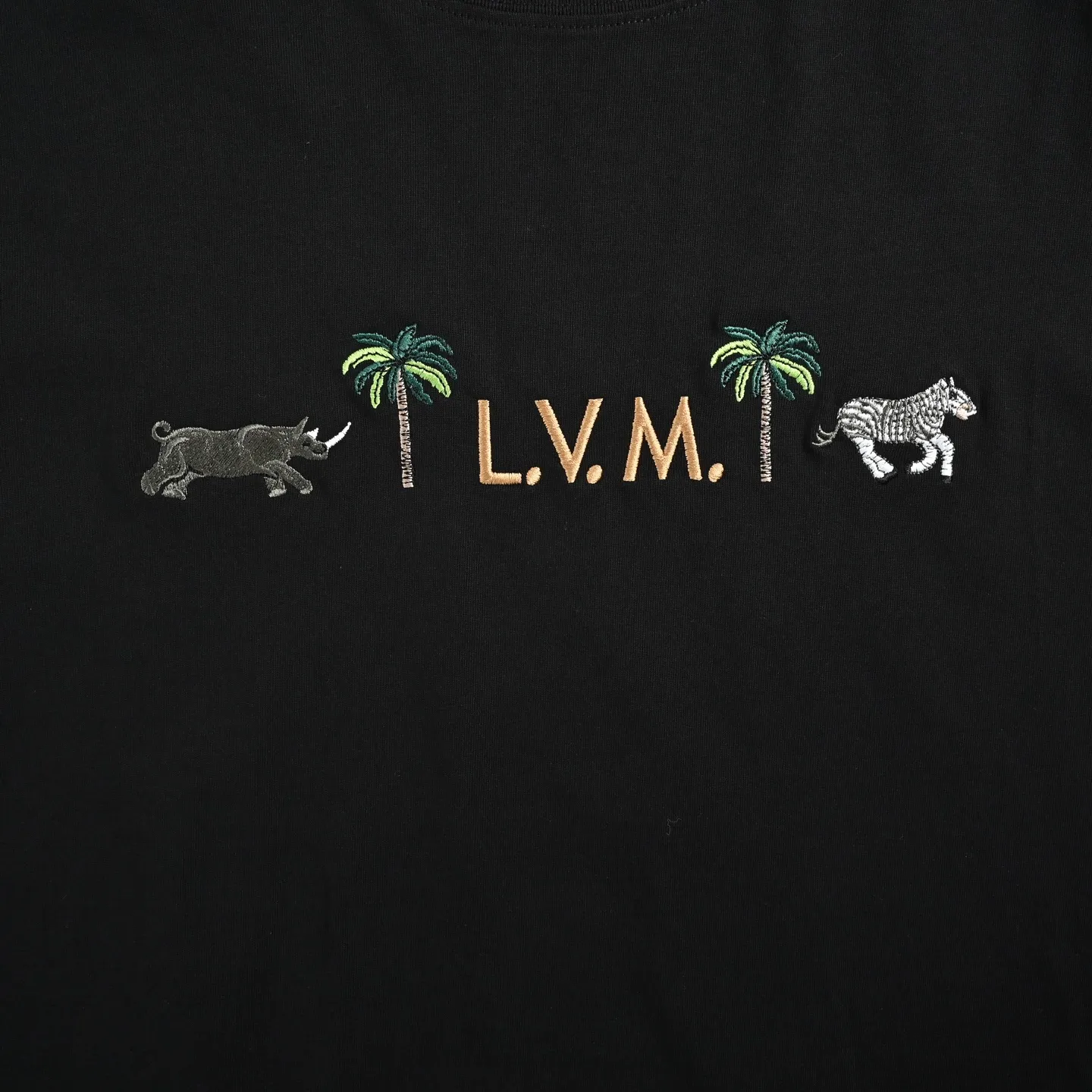 Louis Vuitton/Louis Vuitton 26ss animal embroidered short sleeves